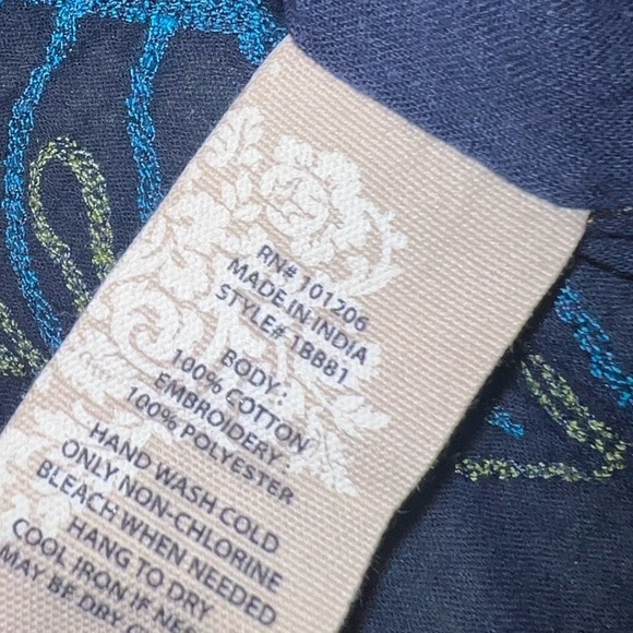 Soft surroundings- Navy kimono - Picture 6 of 7